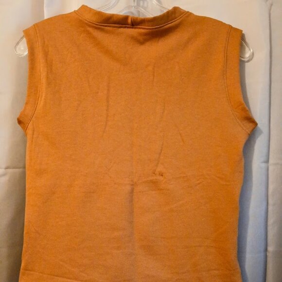 New Rust Orange Crew neck Tank top womens PM Classic fit 100% Cotton t-shirt - Picture 6 of 8